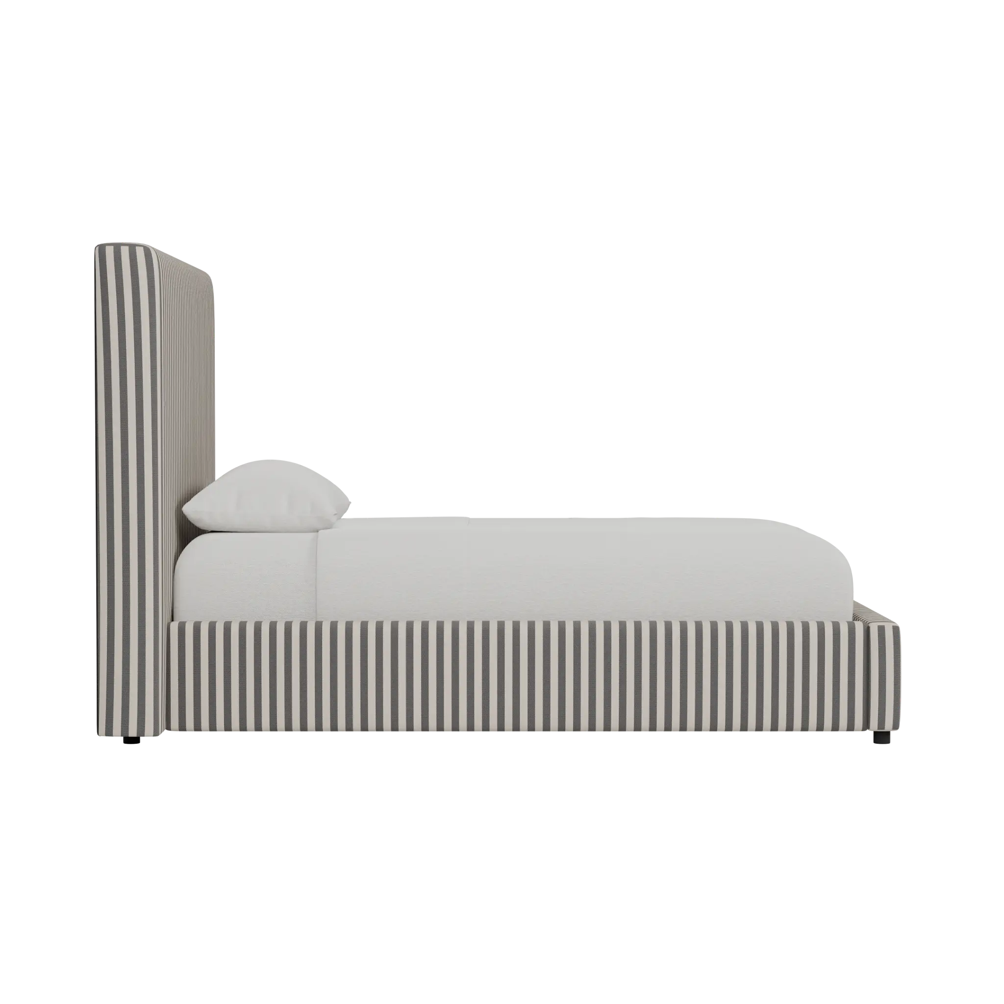 Grayton Sea Lane Dark Blue 54" Upholstered Platform Bed Grayton Sea Lane Dark Blue 54" Upholstered Platform Bed