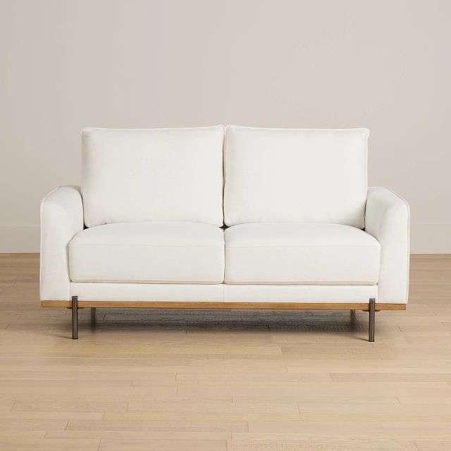 Tessa Ivory Fabric Loveseat