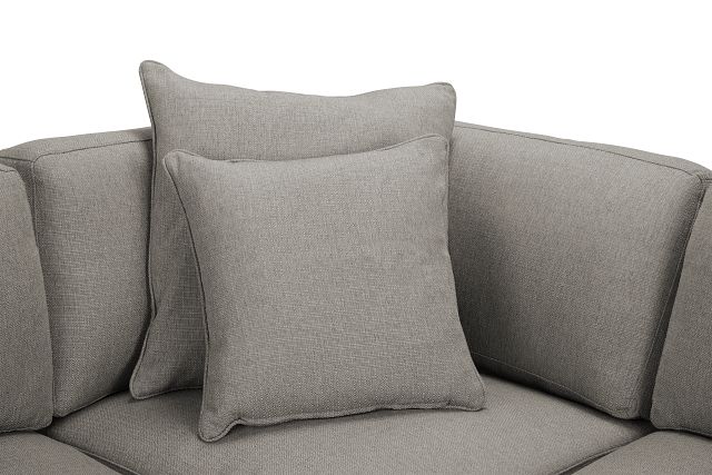 Mckenzie Light Gray Fabric Small Two-arm Sectional