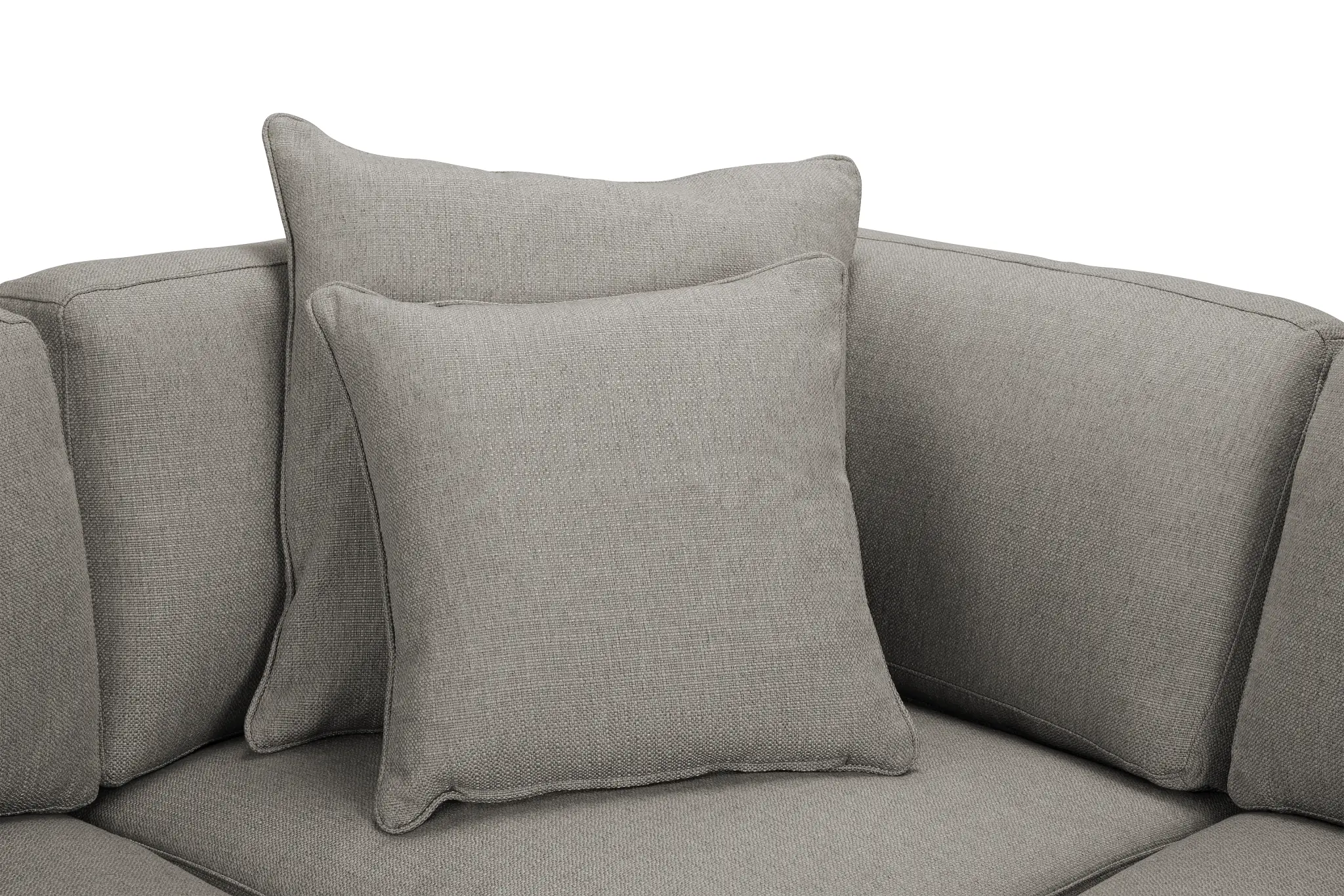 Mckenzie Light Gray Fabric Small Two-arm Sectional Mckenzie Light Gray Fabric Small Two-arm Sectional