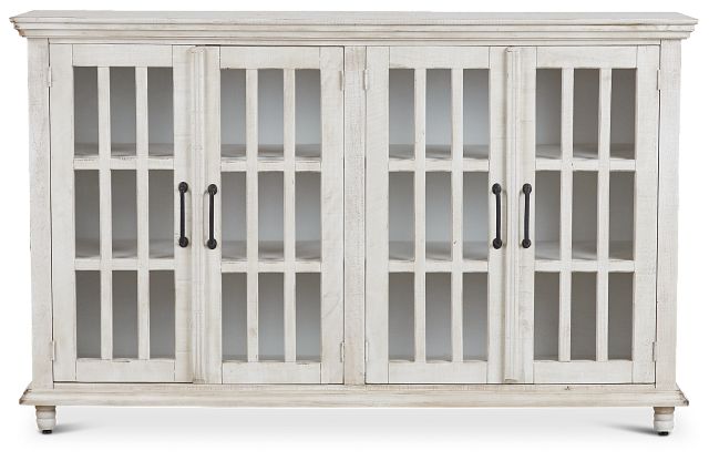 Lucas White Wood Four-door Cabinet