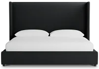 Captiva Elite Black 60" Upholstered Shelter Bed
