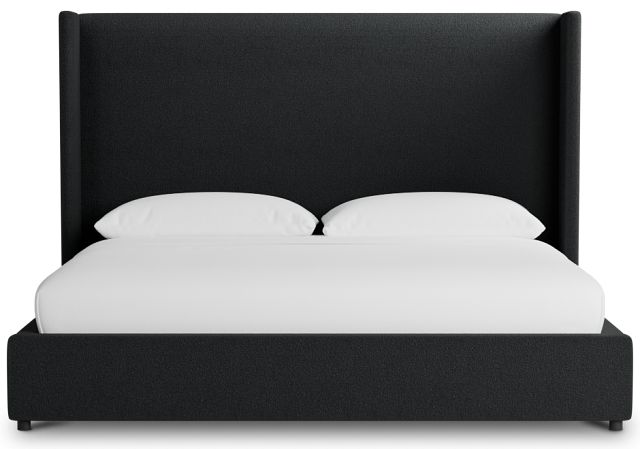 Captiva Elite Black 60" Upholstered Shelter Bed