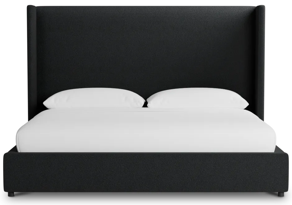 Captiva Elite Black 60" Upholstered Shelter Bed