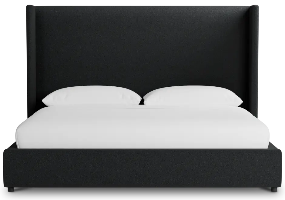 Captiva Elite Black 60" Upholstered Shelter Bed Captiva Elite Black 60" Upholstered Shelter Bed