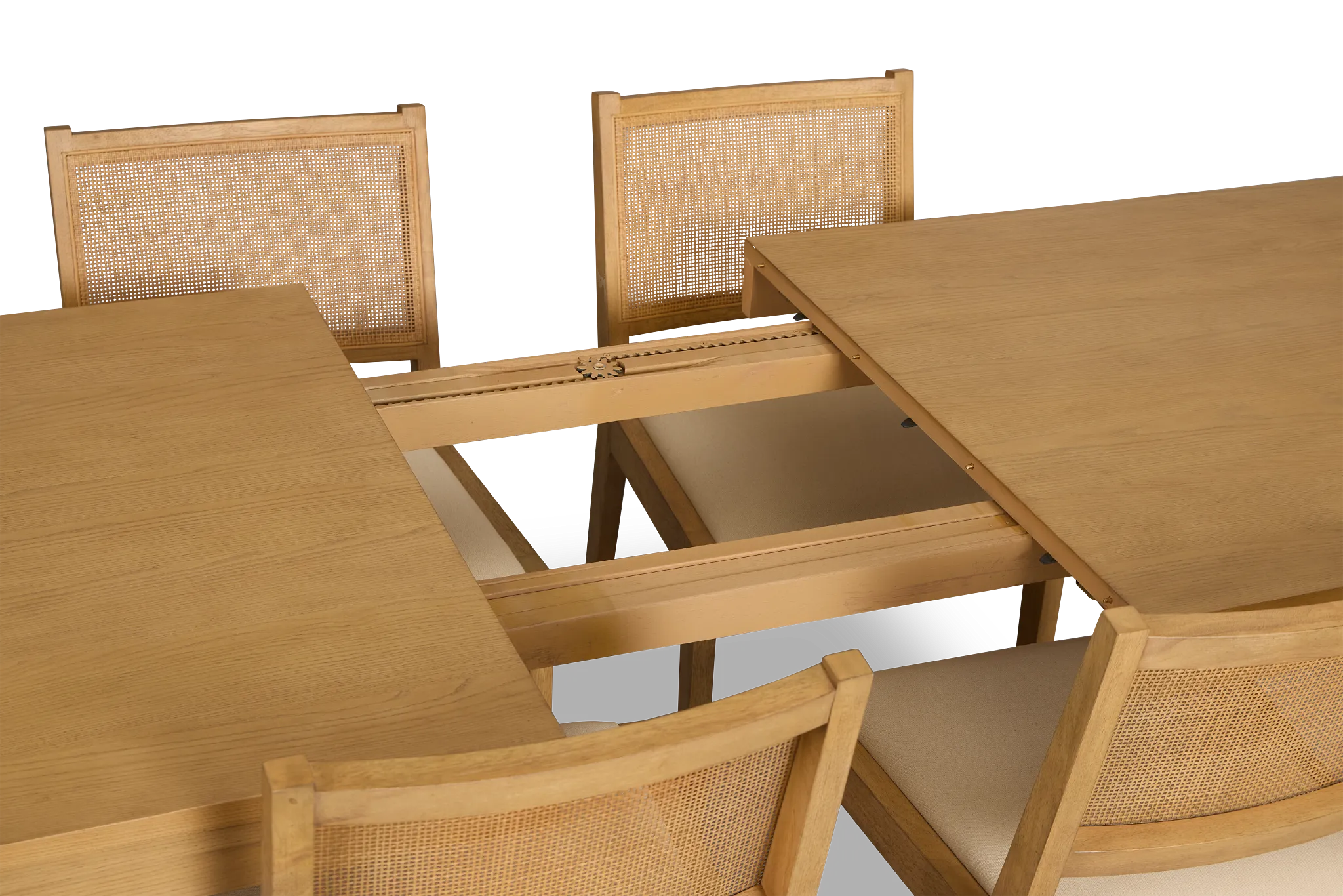 Pacific Light Tone Rectangular Table & 4 Upholstered Chairs