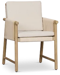 Azure Light Tone Cushioned Arm Chair