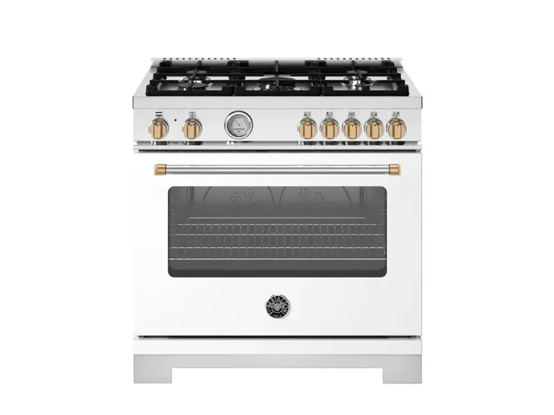 Bertazzoni Master Series White 36" Dual Fuel Range