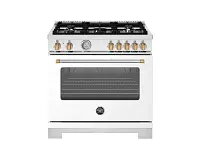 Bertazzoni Master Series White 36" Dual Fuel Range