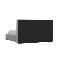 Grayton Delray Light Gray 44" Upholstered Platform Bed