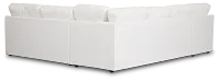 Rhodes White Fabric Medium Left Chaise Sectional