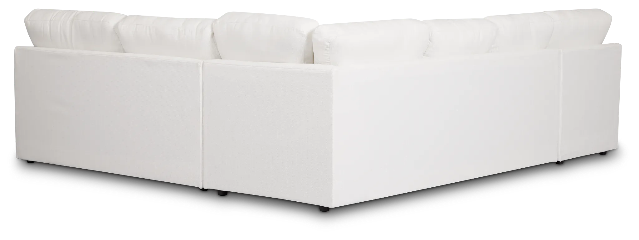 Rhodes White Fabric Medium Left Chaise Sectional