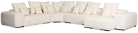 Skylar White Fabric Medium Right Chaise Sectional