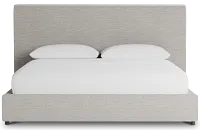 Grayton Maguire Pewter 54" Upholstered Platform Bed