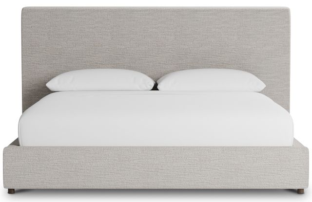 Grayton Maguire Pewter 54" Upholstered Platform Bed
