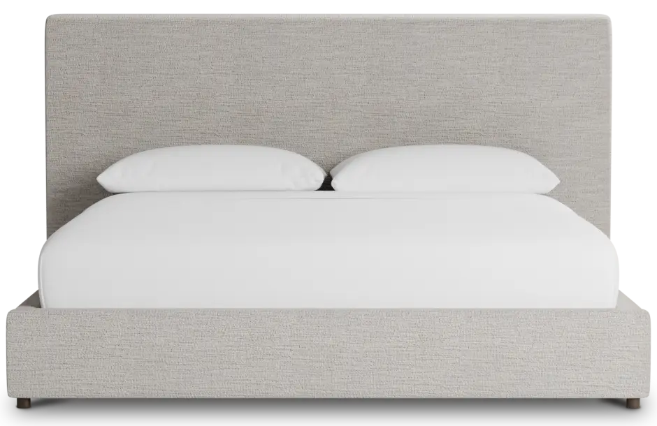 Grayton Maguire Pewter 54" Upholstered Platform Bed Grayton Maguire Pewter 54" Upholstered Platform Bed