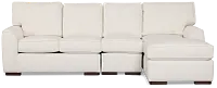 Sinclair Light Beige Fabric Small Right Chaise Sectional