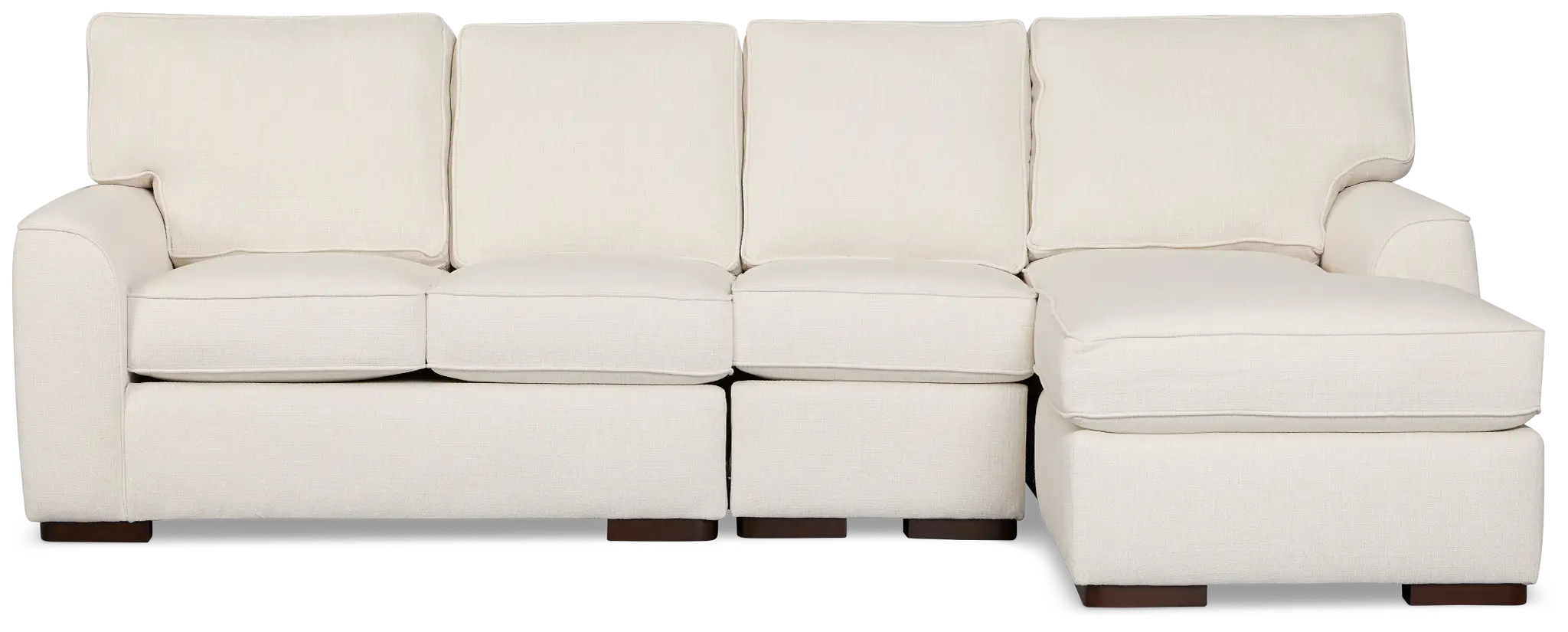 Sinclair Light Beige Fabric Small Right Chaise Sectional Sinclair Light Beige Fabric Small Right Chaise Sectional
