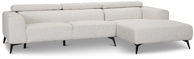 Alina Beige Fabric Right Chaise Sectional