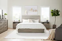 Madden Light Tone Wood Platform Bedroom