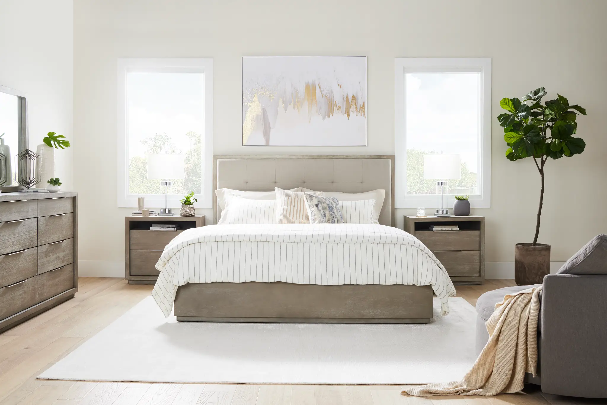 Madden Light Tone Wood Platform Bed Madden Light Tone Wood Platform Bed