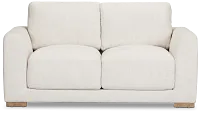Maeve Light Beige Fabric Loveseat