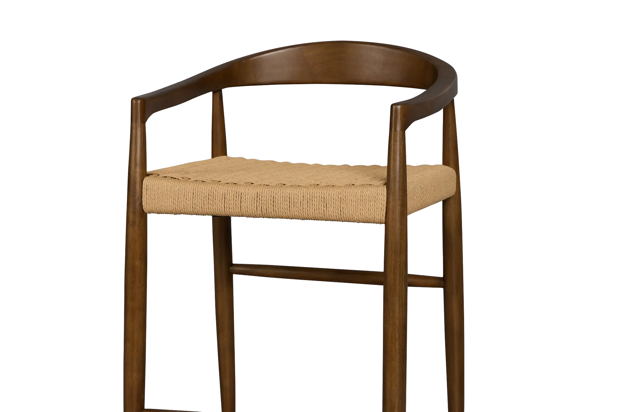 Santorini Mid Tone Curved 24" Woven Barstool Santorini Mid Tone Curved 24" Woven Barstool
