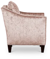 Ethereal Light Pink Velvet Accent Chair