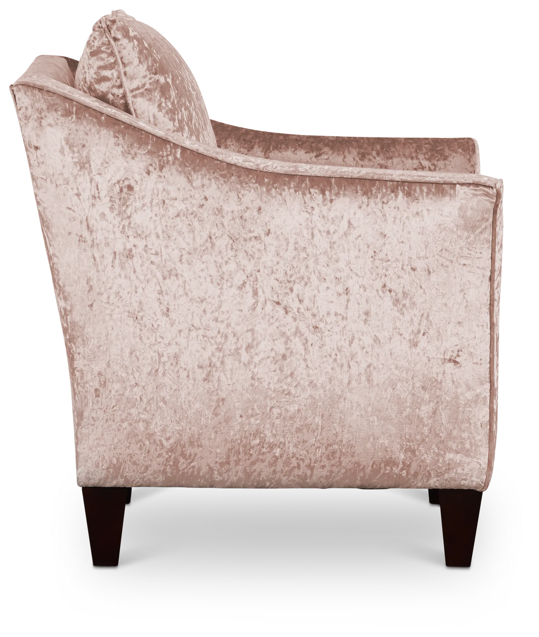 Ethereal Light Pink Velvet Accent Chair