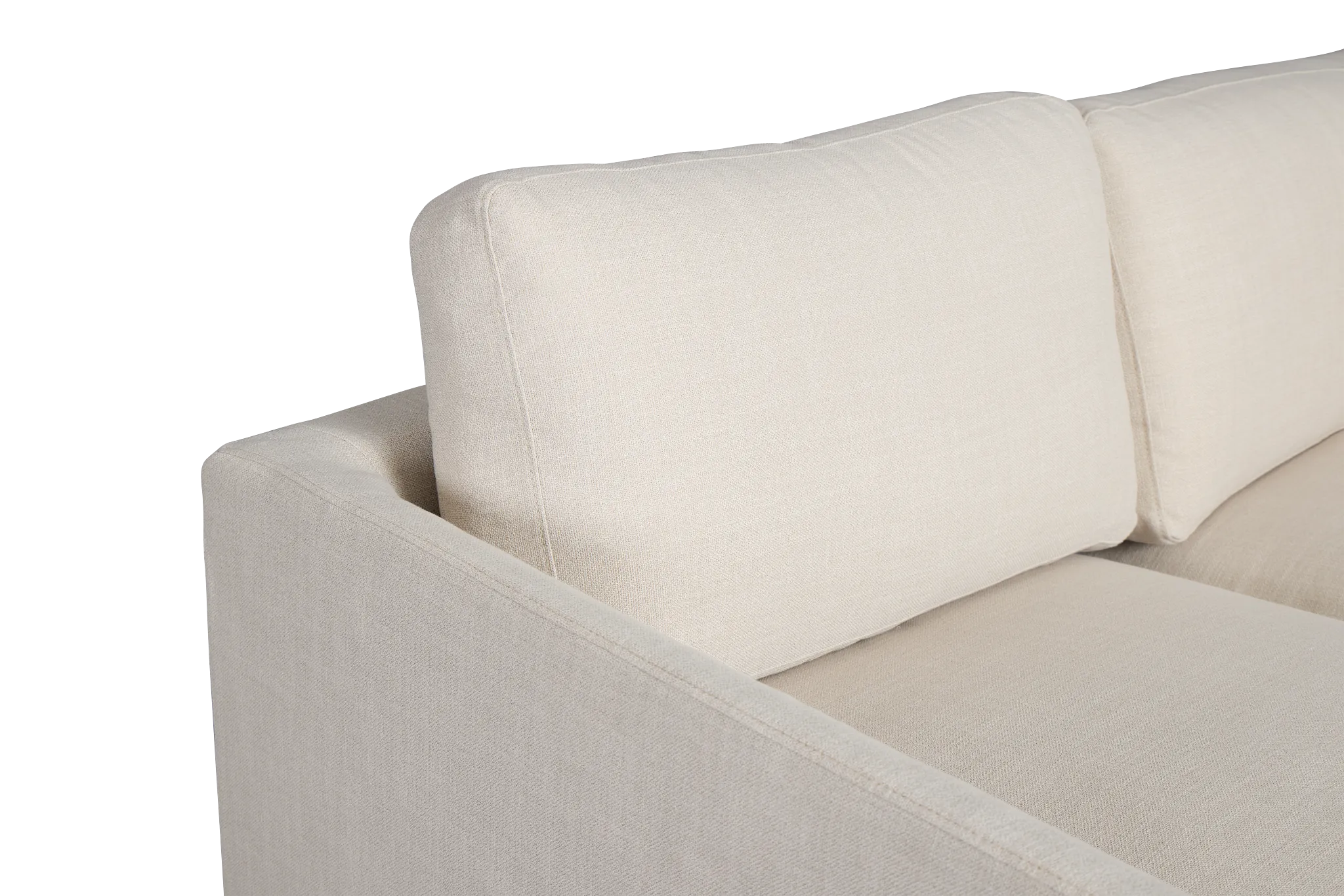 Willow Light Beige Fabric Large Two-arm Sectional