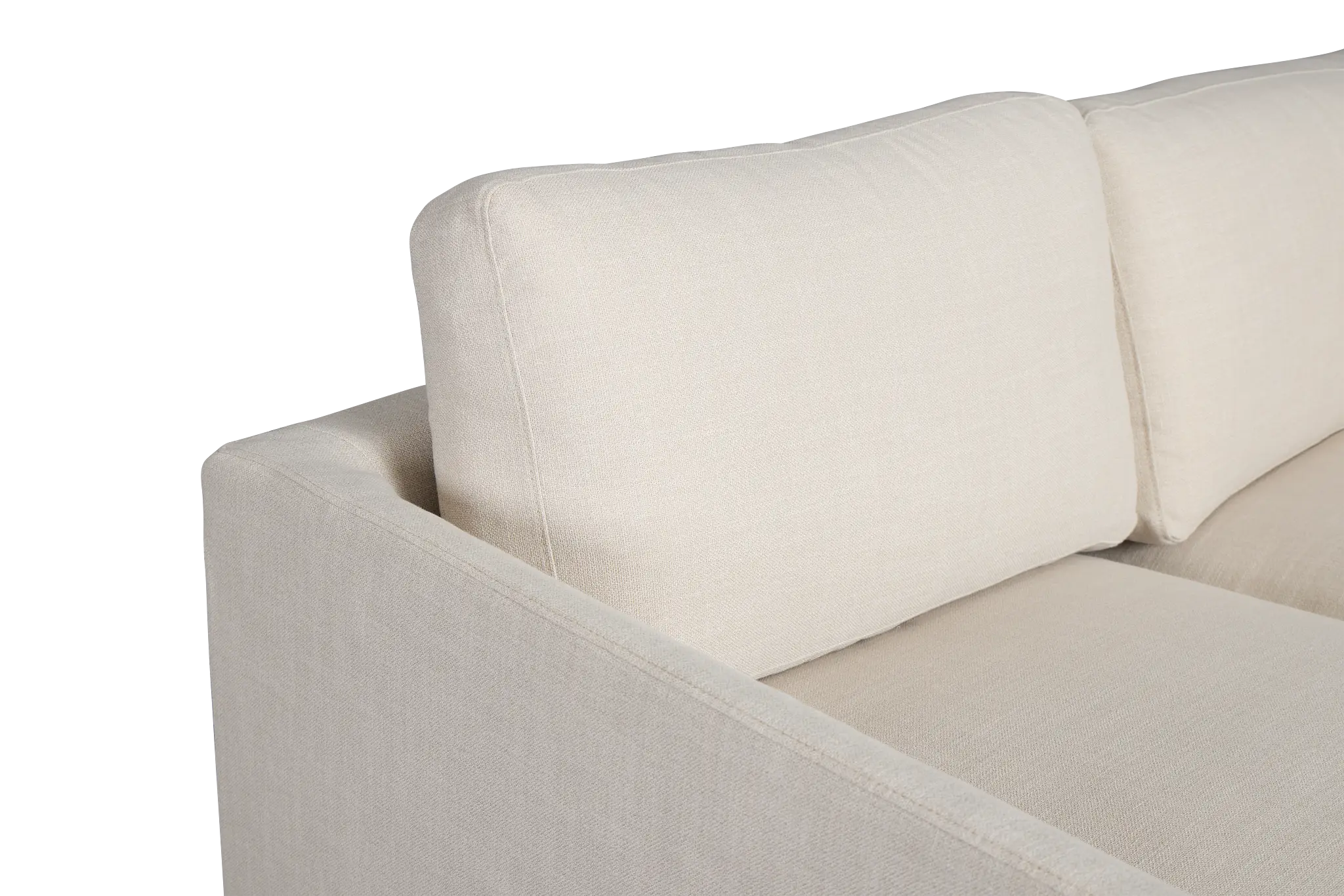 Willow Light Beige Fabric Large Two-arm Sectional Willow Light Beige Fabric Large Two-arm Sectional
