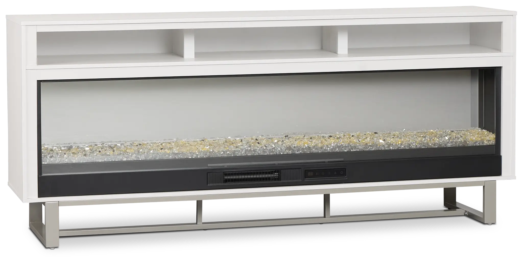 Weston White 76" Tv Stand With Fireplace Insert Weston White 76" Tv Stand With Fireplace Insert
