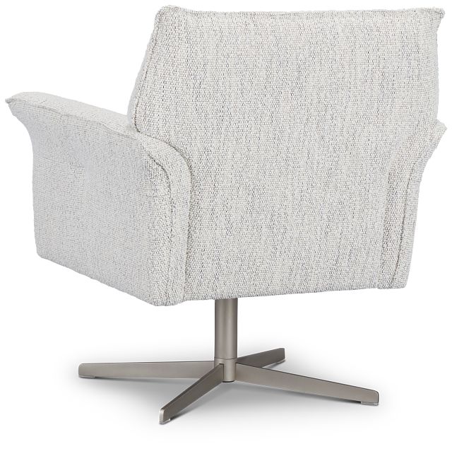 Imani Light Gray Fabric Swivel Accent Chair