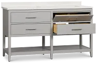 Alden Gray 60" Double Bathroom Vanity