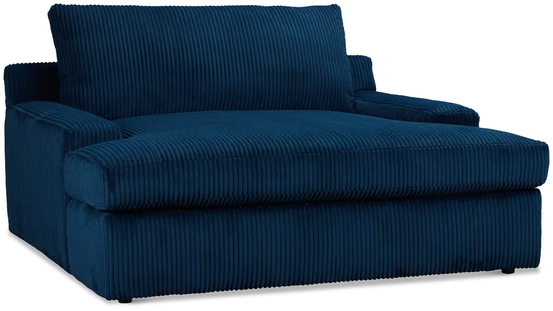 Charlie Dark Blue Fabric Chaise Charlie Dark Blue Fabric Chaise
