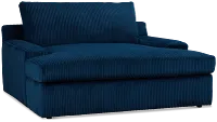 Charlie Dark Blue Fabric Chaise