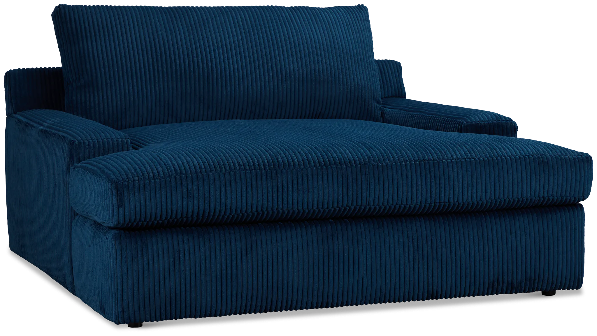 Charlie Dark Blue Fabric Chaise
