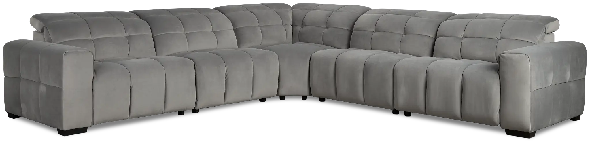 Gemma Light Gray Velvet Small Left Chaise Power Reclining Sectional Gemma Light Gray Velvet Small Left Chaise Power Reclining Sectional