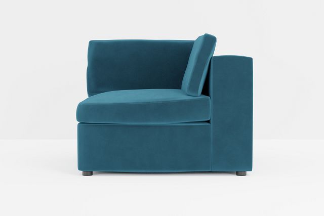 Destin Joya Teal Velvet Corner Chair