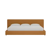 Grayton Elite Light Brown 44" Upholstered Platform Bed