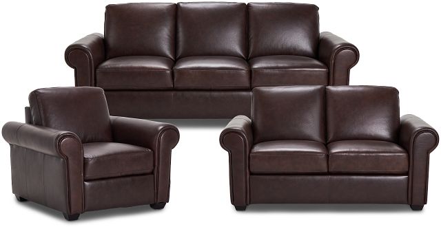 Lincoln Medium Brown Lthr/vinyl Living Room