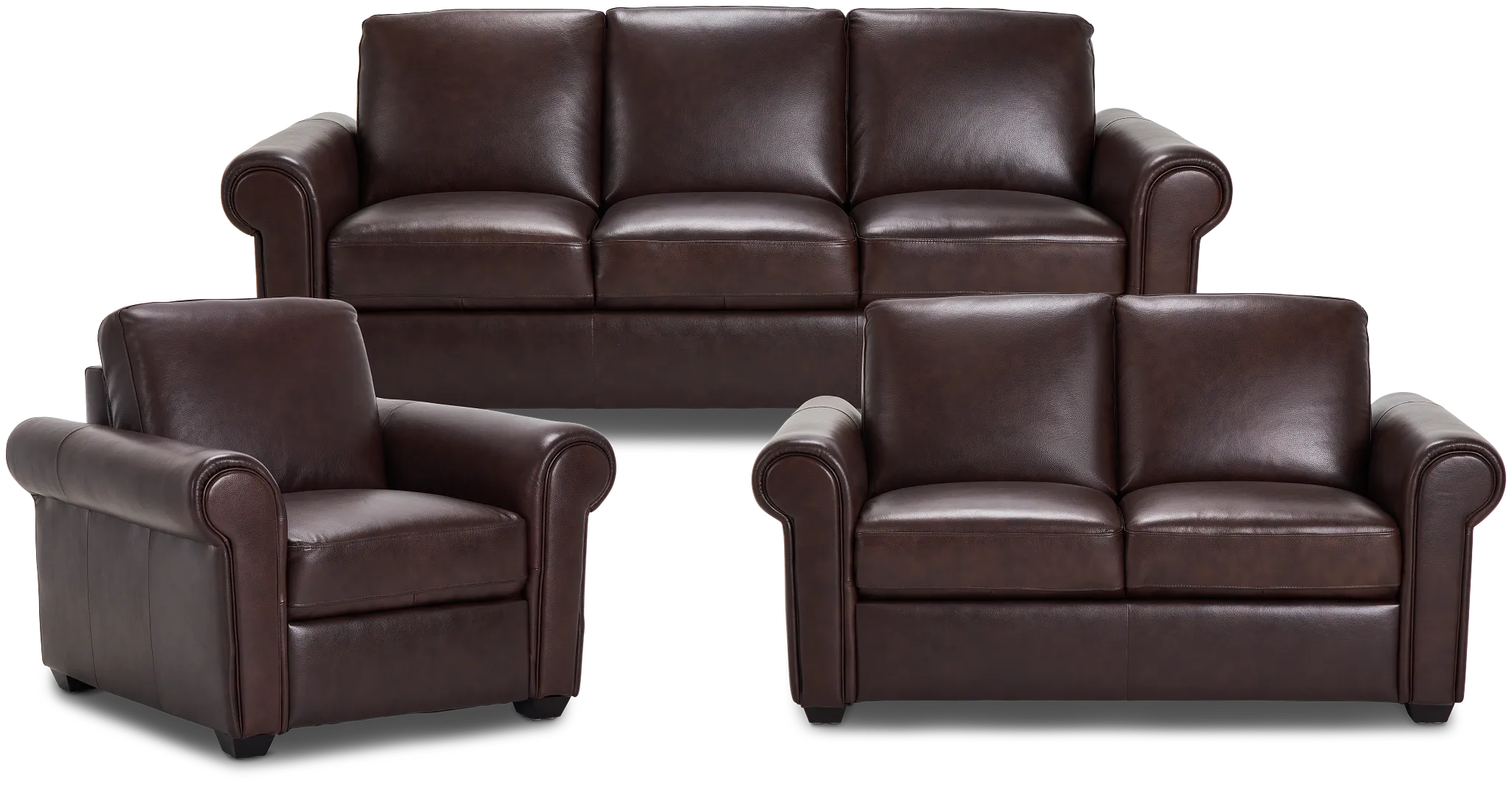 Lincoln Medium Brown Lthr/vinyl Living Room