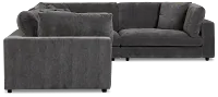 Lounge Dark Gray Fabric 2-arm Left Facing Sectional