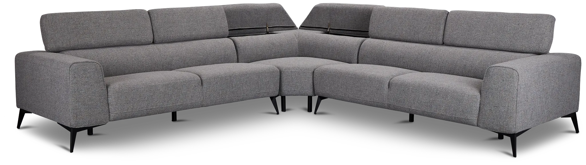 Alina Dark Gray Fabric Small Two-arm Sectional