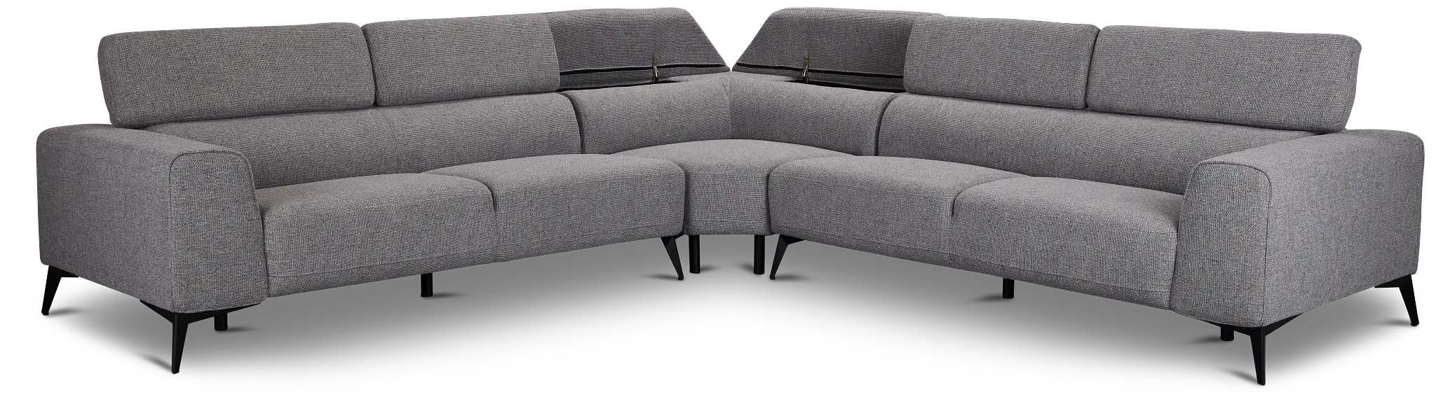 Alina Dark Gray Fabric Small Two-arm Sectional Alina Dark Gray Fabric Small Two-arm Sectional