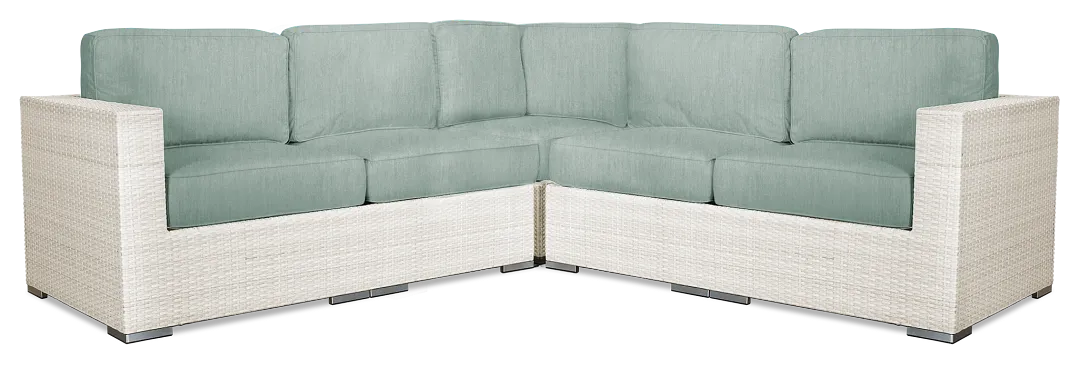 Biscayne Teal Small Two-arm Sectional