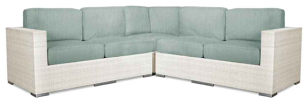 Biscayne Teal Small Two-arm Sectional Biscayne Teal Small Two-arm Sectional