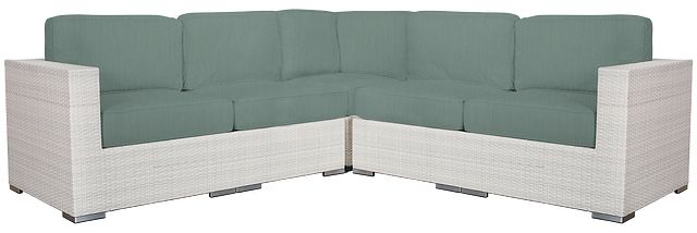 Biscayne Teal Small Two-arm Sectional