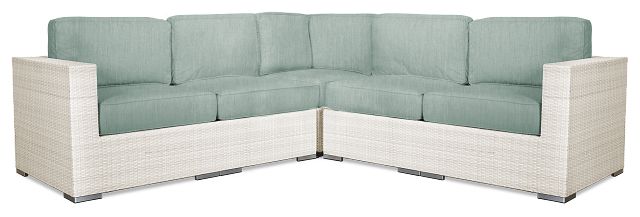 Biscayne Teal Small Two-arm Sectional