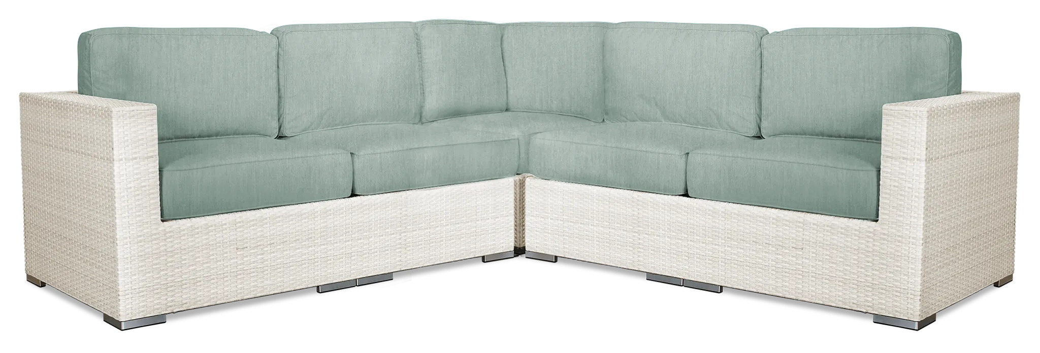 Biscayne Teal Small Two-arm Sectional